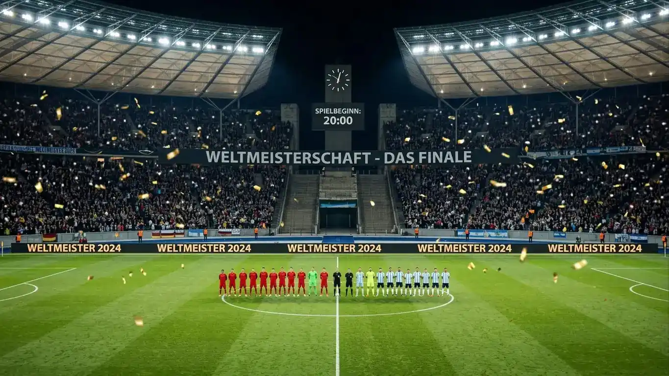 Flutlichtstimmung im MetLife Stadium vor dem WM-Finale 2026 zwischen Spanien und Argentinien